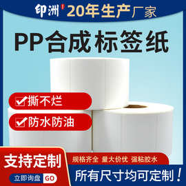 合成纸不干胶贴纸碳带打印标签食品冷链工业用定做食品级标签防伪