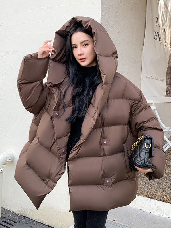2025新款加厚面包服高端洋气短款白鸭绒泡芙羽绒服欧货冬装外套|undefined