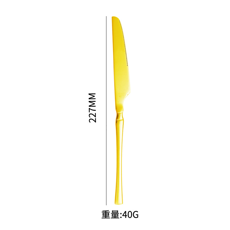 Juego de cubiertos de acero inoxidable diseño delgado de cintura pequeña, 4 piezas en caja de regalo – venta transfronteriza.