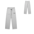 8892 Heather Gray Terry Straight-Leg Pants