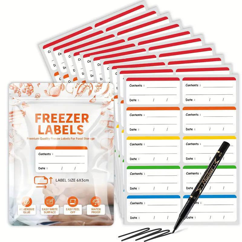 Cross-border Removable Frozen Food Label Sticker Refrigerator Food Date Sticker Peelable