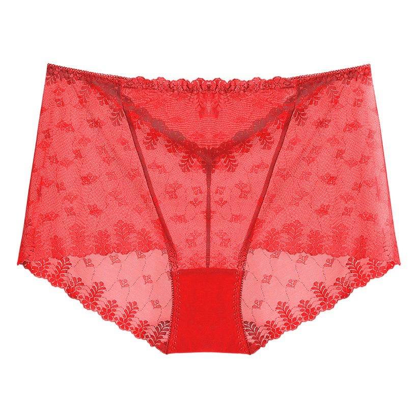 Hanfang супер мягкое кружевное нижнее белье женское плюс размер с высокой талией пухлые девушки сексуальное прозрачное Сетчатое нижнее белье прямые продажи с фабрики
