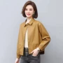 女式pu翻领春秋皮衣