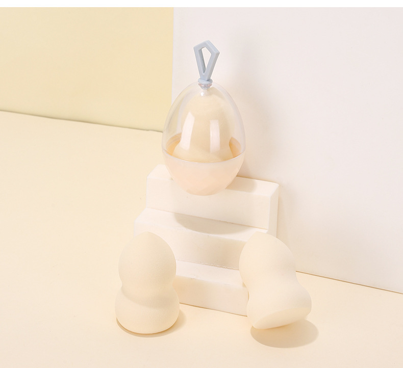 LMLTOP Gourd Powder Puff, single set, Soaked in water, Dry and wet dual-purpose, makeup and beauty, eggshell set, Eggshell set, TOP-070 undefined