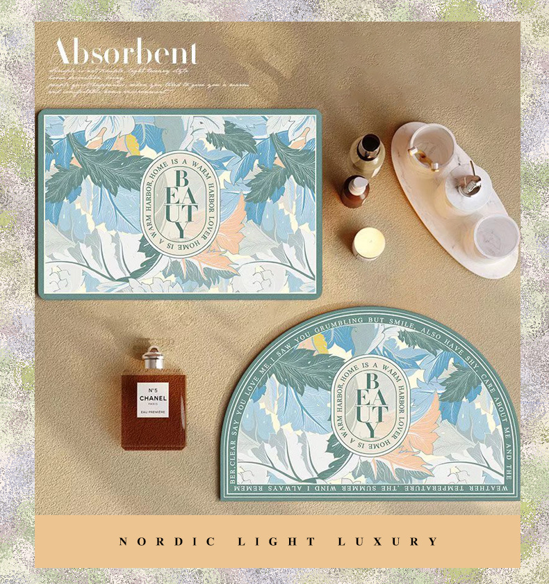 美式硅藻泥地垫,浴室垫,吸水地垫,速干地垫,卫生间脚垫