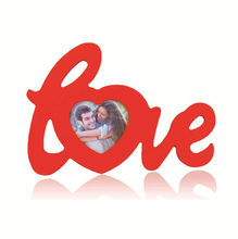 跨境木质摆饰木制工艺品 摆件英文字母摆件红色LOVE爱心形状摆件