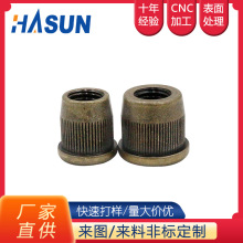 竖纹铆螺母 拉铆螺帽灯饰弯管焊接五金打头管空心定制青古铜螺丝