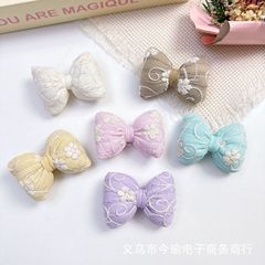 网纱刺绣充棉蝴蝶结配件绣花枕头结头绳发饰箱包鞋袜服饰配件辅料