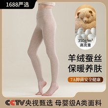 圣歌秋冬德绒保暖裤蚕丝腈纶恒温高腰女打底棉裤磨绒女秋裤发热