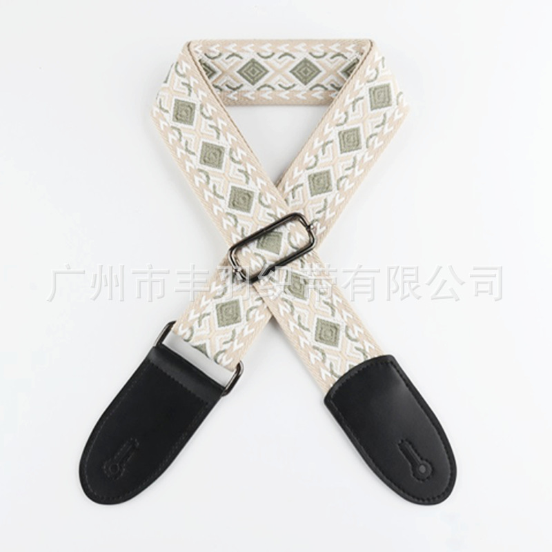 跨境直销5CM吉他刺绣背带民谣男女斜挎肩带斜挎贝斯琴带乐器配件|undefined