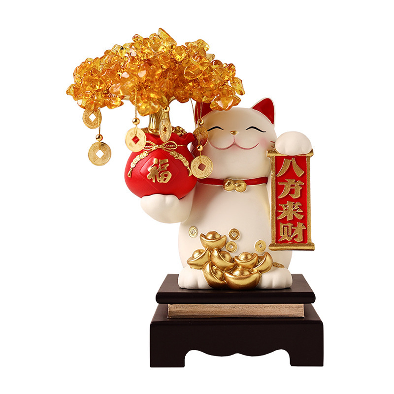 貝漢美八方来財招財猫は玄関装飾品の新中国式店舗のフロントに引っ越しの贈り物を飾っています。|undefined