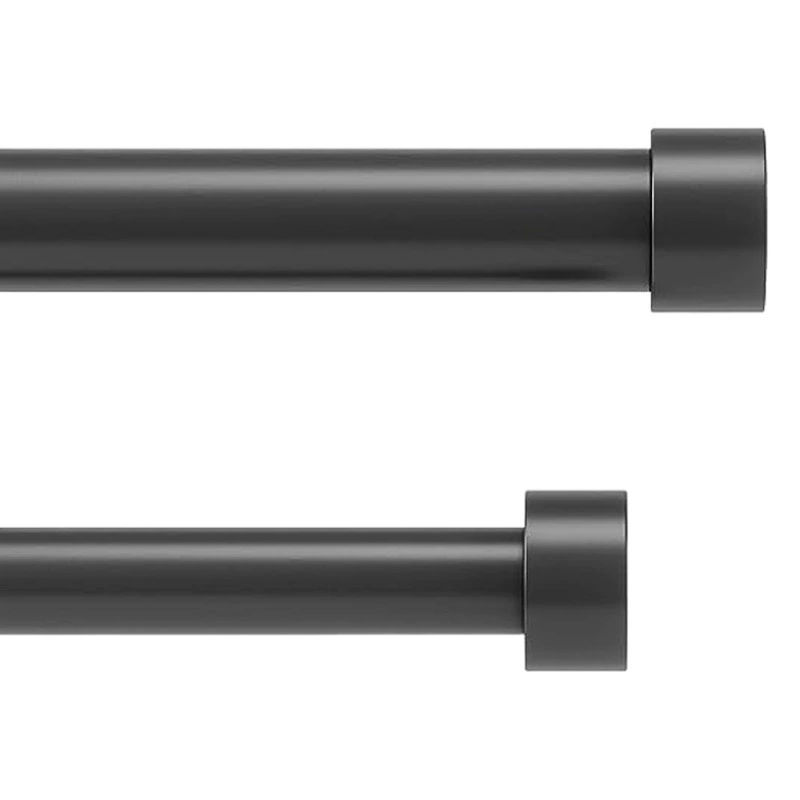 Прямые поставки от производителя для трансграничной торговли: независимая упаковка для Amazon, резьбовой стыковой телескопический металлический карниз для римских штор.