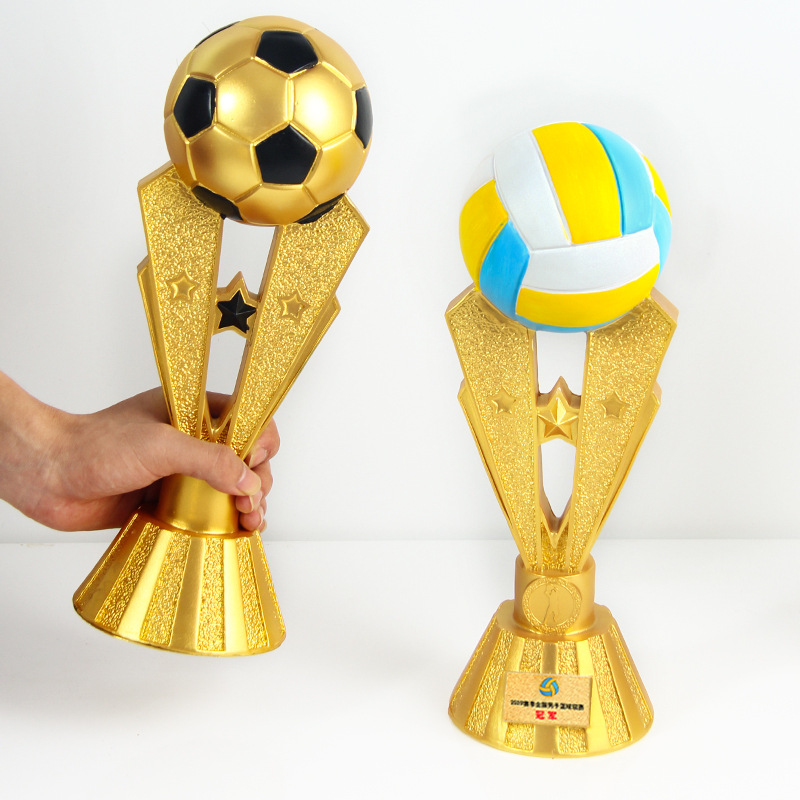 Trofeos de fútbol competición escolar Bota de Oro Trofeo de tirador MVP Resina Baloncesto Volleyball Creativo Trofeo Memorial