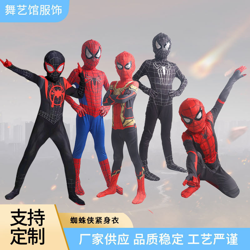 Spider Skinny Man jumpsuit Halloween Costume Expedition Extraordinary Steel Myers Costume Kids Holiday suit