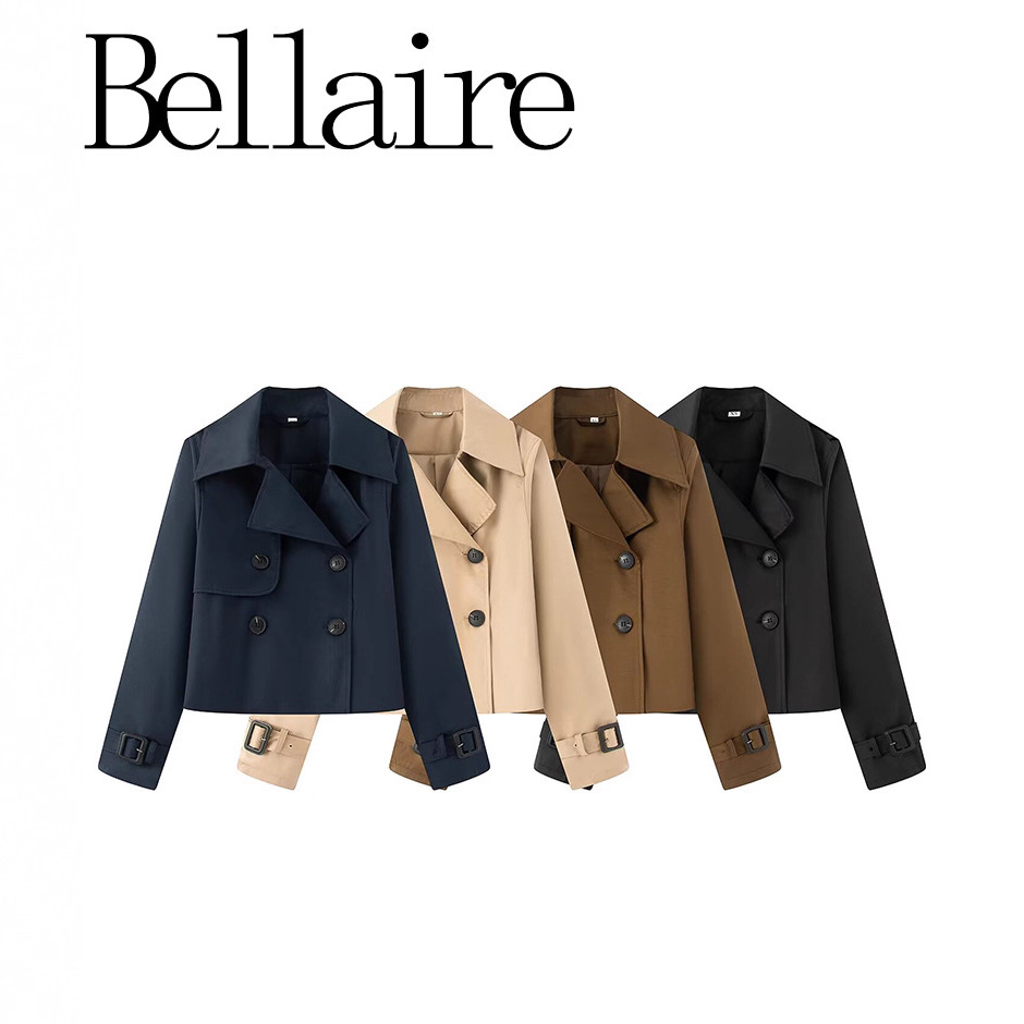 Za Export Wholesale European and American Style French Women's Fashion Versatile Work Clothing Short Windbreaker Jacket 1202762