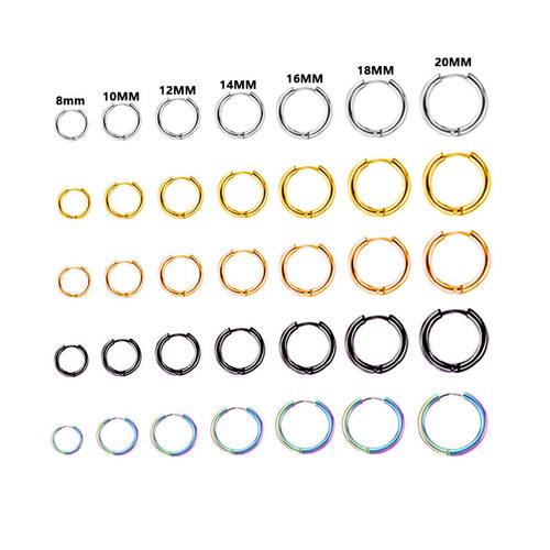 European and American titanium steel non-fading earrings for women summer simple stainless steel personalized versatile earrings cold style internet celebrity earrings