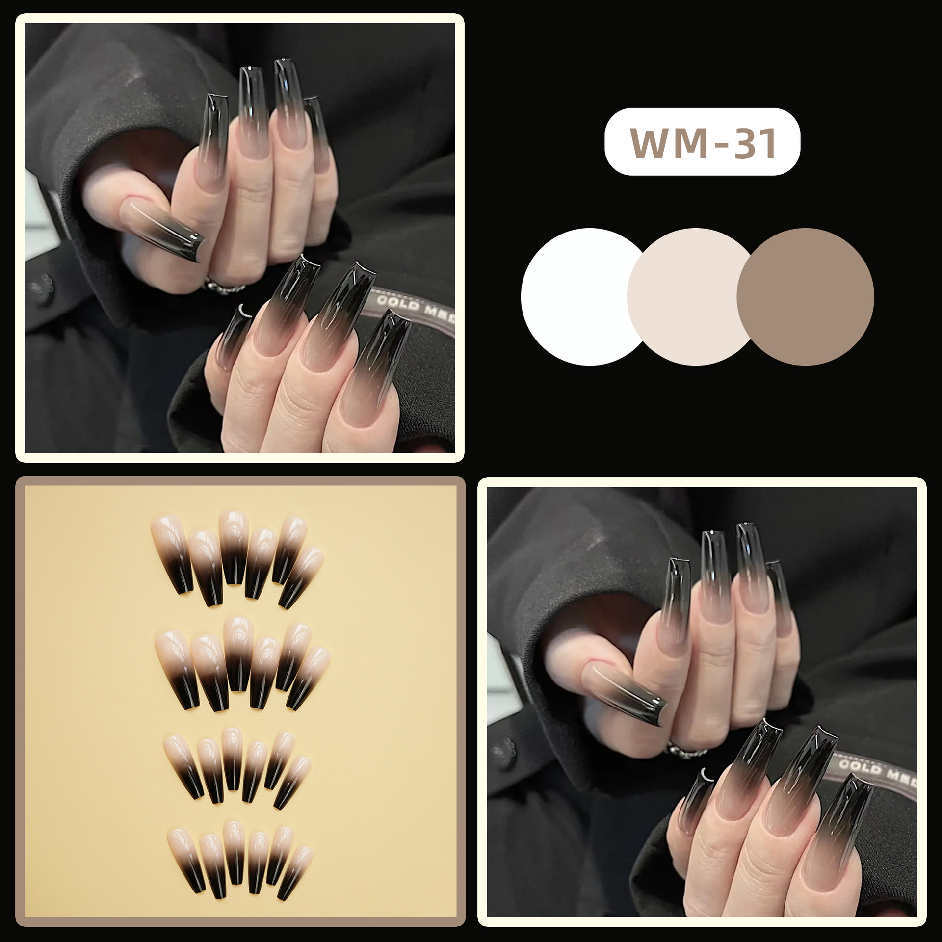 37g Weight Christmas Festival Cute Style Christmas Cute Press On Nails 10