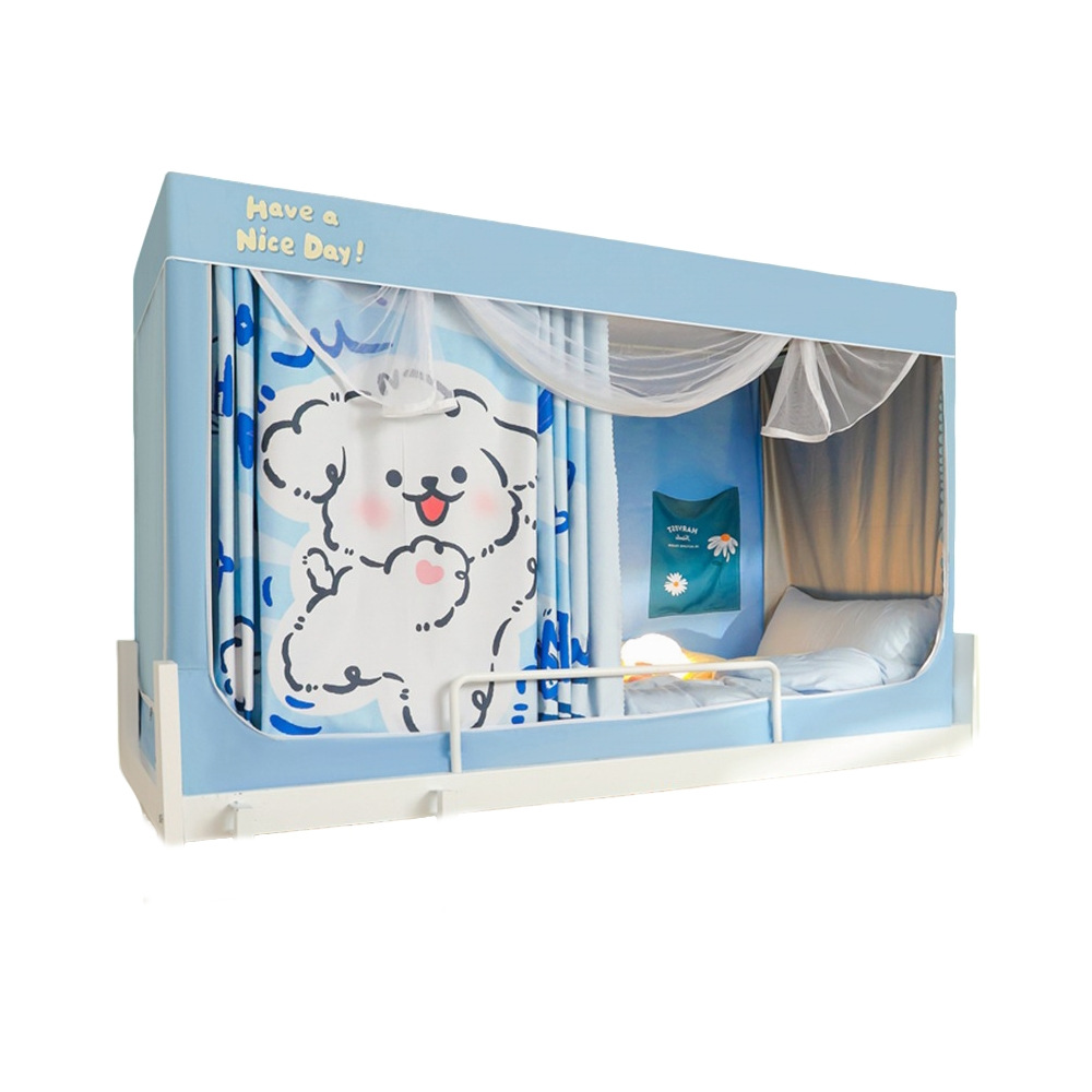 Cortina de cama sombreada para dormitorio de estudiantes universitarios 2025 nuevo dormitorio integrado litera individual mosquitera cerrada