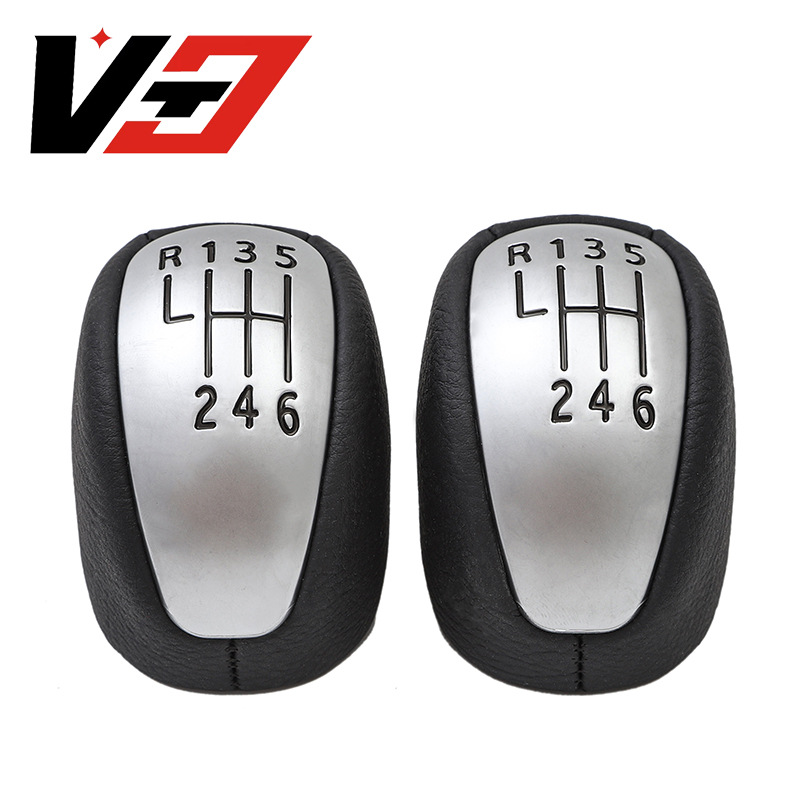 Cross-Border Suitable for Renault Laguna Mk3 Car Gear Head Handle Shift Handball Black Pu Leather Accessories