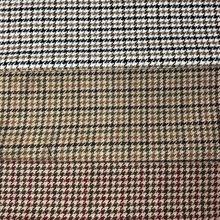 2024新款色织粗纺涤纶千鸟格面料毛呢大衣时尚外套鞋帽包单面呢