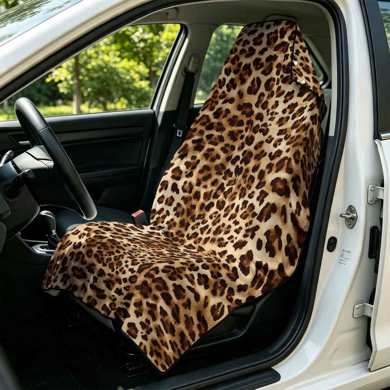 Printed bath towel and car seat cover 2-in-1, ultra-fine fiber outdoor beach and car dual-use universal seat cushion