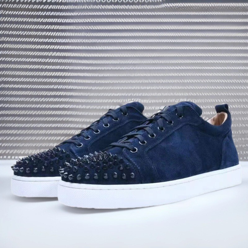 Specialized for Export: Rivet Shoes, Red-Soled Shoes, Spiked Football Shoes, Casual Couple's Trendy Fashion Versatile Lace-Up Sneakers