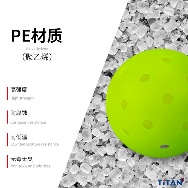 Cross-border Hot Sale PE Rotational Plastic Ball Competitive Peak Ball Elastic 40-hole pickleball Peak Ball for Competition