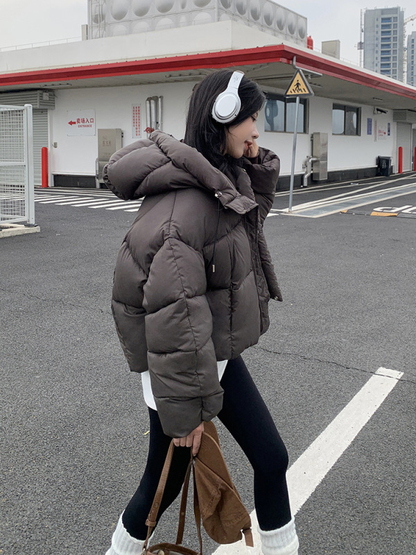 2025新款跨境亚马逊棉服女超短款宽松冬季连帽棉袄加厚棉衣外套|undefined