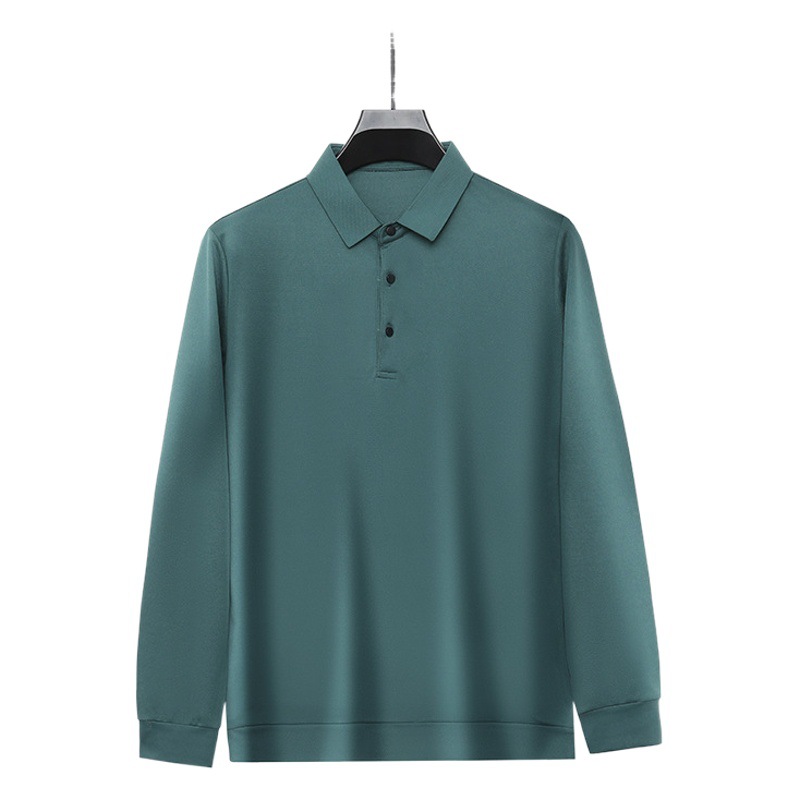 Camiseta polo nueva 2024 con mangas largas y solapa moderna para hombre, camiseta informal de negocios para hombre, ropa de primavera y otoño para hombre