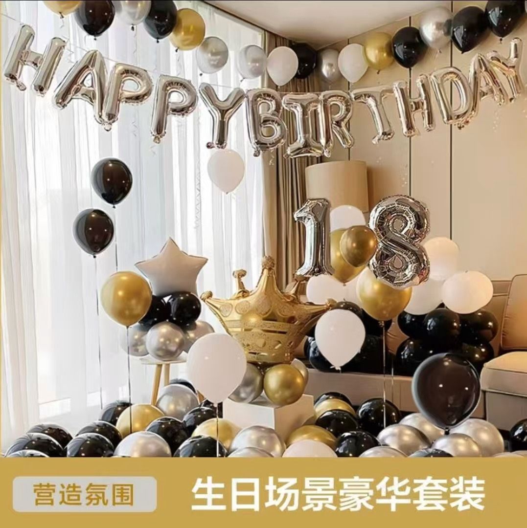 【生日装饰套装】 惠选 生日气球派对场景网红气球套装 1套