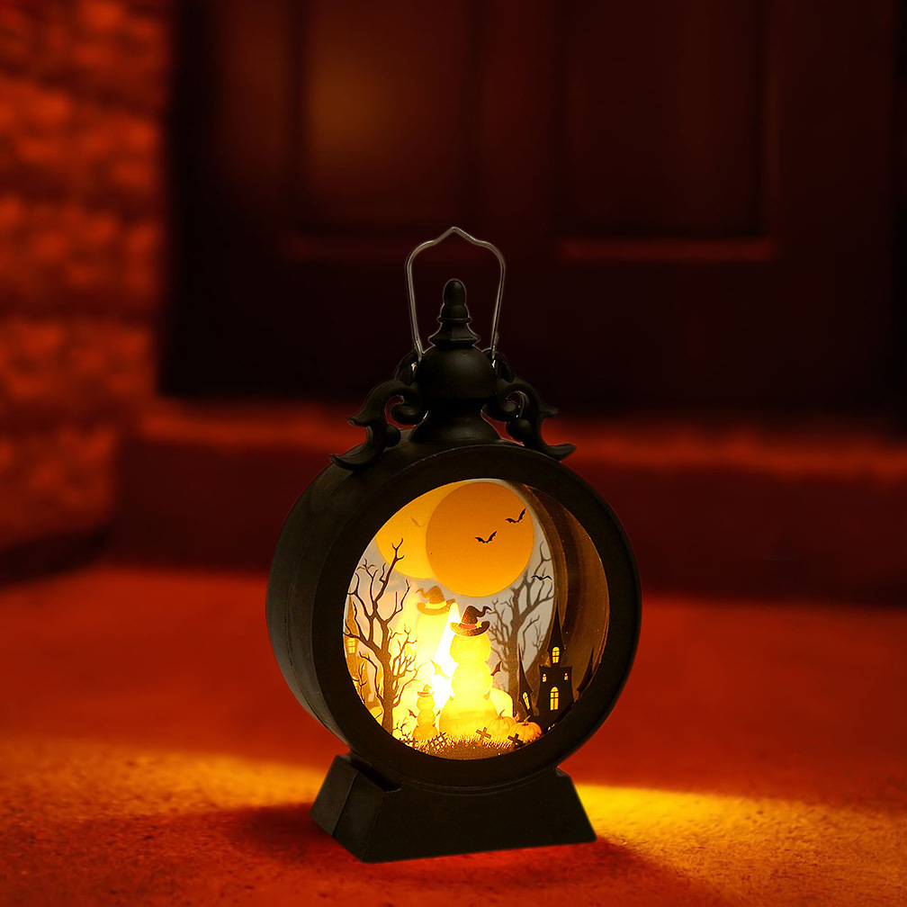 Decoraciones de Halloween transfronterizas ventanas decoraciones LED velas electrónicas Halloween bar atmósfera de terror