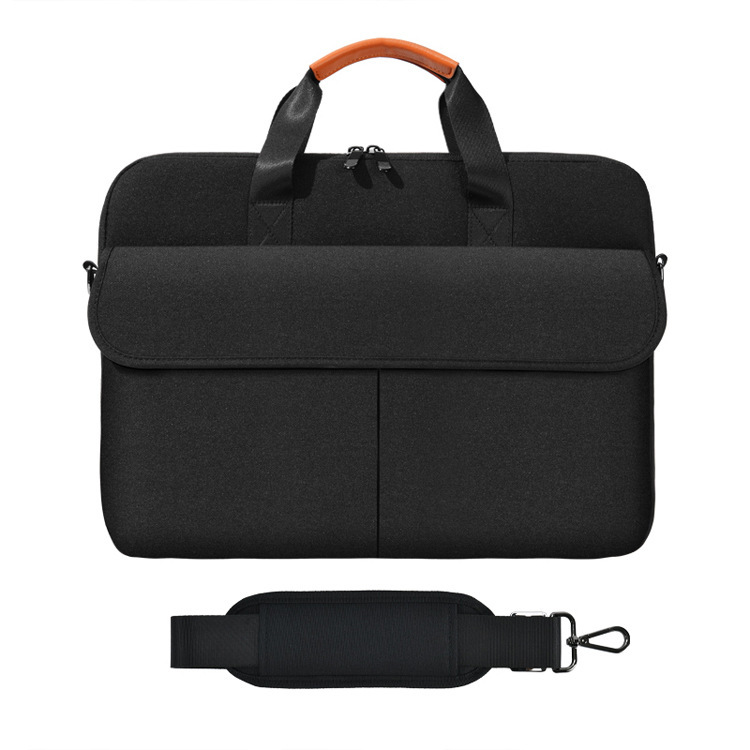Cross-Border Laptop Bag, Briefcase, Large-Capacity Business Notebook Bag, Cross-Body Inner Bag, Waterproof, Urban and Simple Style