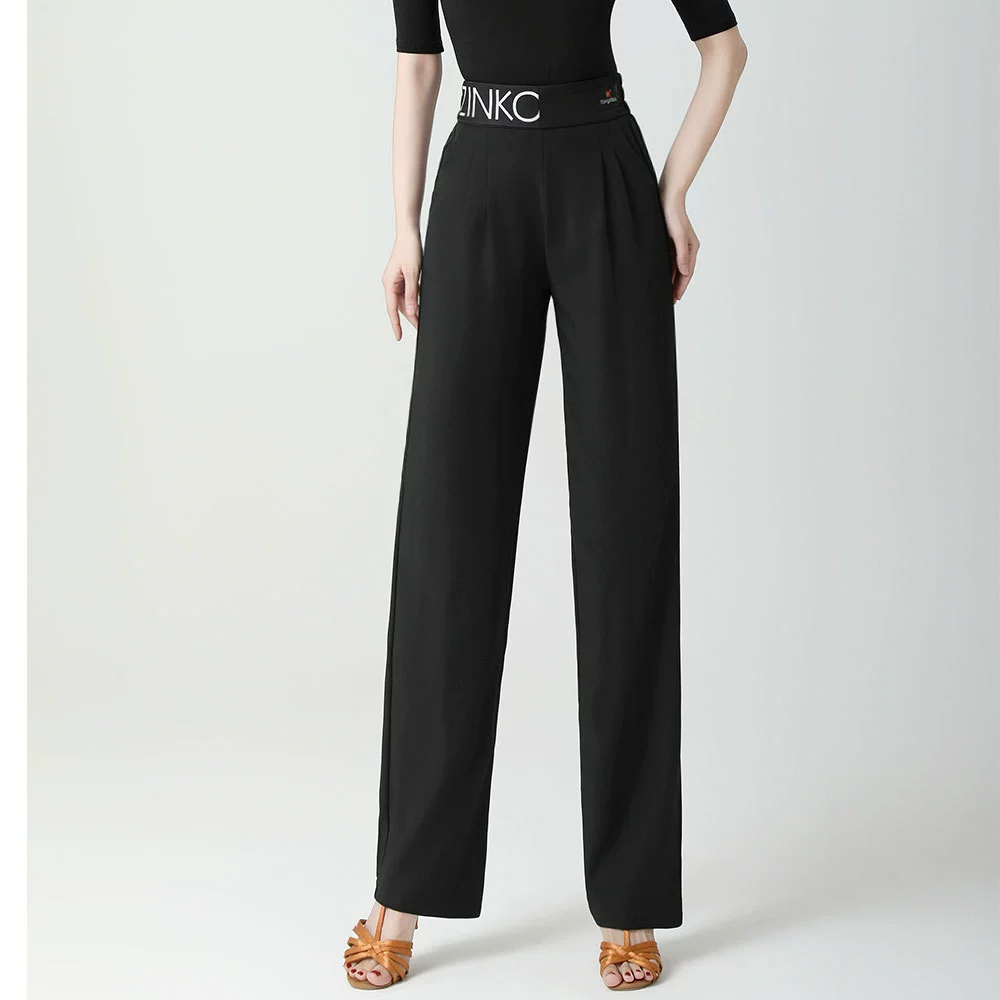 Брюки для латинских танцев Central Point для женщин и взрослых, новинка 2025 года, с высокой талией и эластичной резинкой на талии, длинные брюки национального стандарта, тренировочная одежда