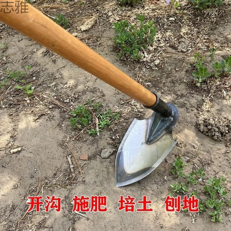 【30天热销1354件】锰钢淬火尖锄头尖镐开沟起垄农用锄头加厚种菜