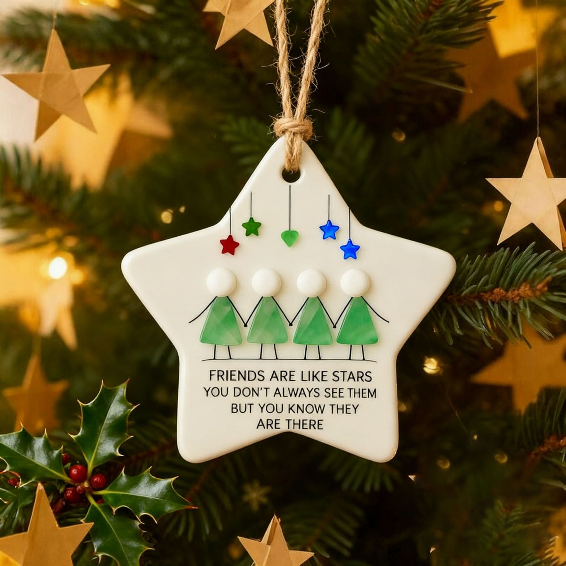 Nuevos productos transfronterizos de fondo blanco plano amistad de Navidad acrílico decoración de automóviles colgante amor Santa colgante