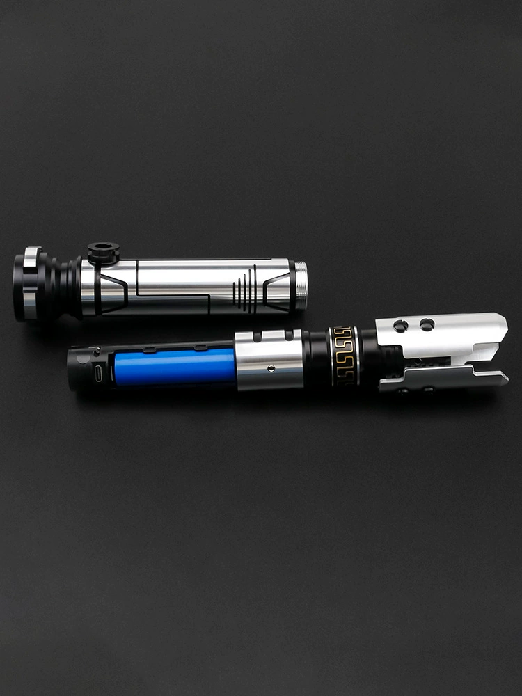 Full metal lightsaber, handle, button with laser, star wars