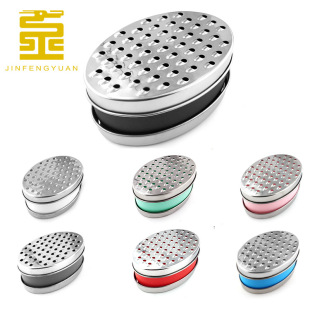 Double-Sided Stainless Steel Lunch Box Grater, Storage-Type Ginger Grater, Multi-Functional Stowable Cheese Grater, Radish Shreds