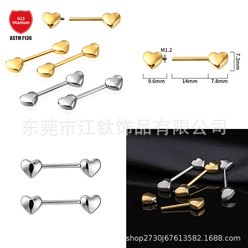 Pointed titanium steel lip stud product view
