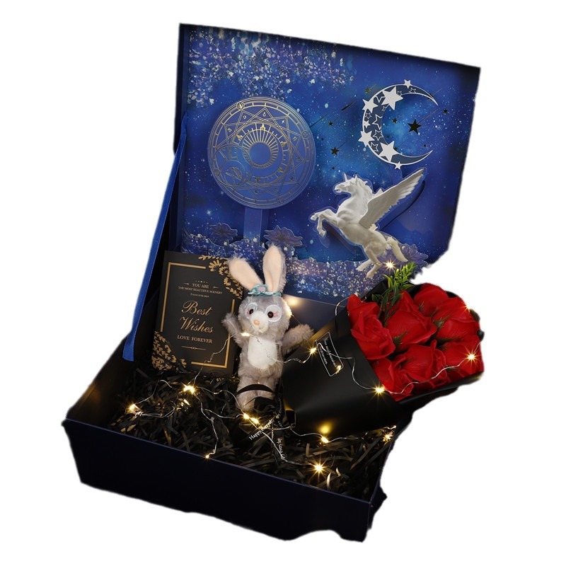 Regalo creativo de Navidad Rose jabón ramo tridimensional caja de regalo de alta gama para hombres y mujeres amigos esposa novias regalo