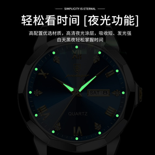 Swiss brand new men's watch waterproof super luminous luxury watch live broadcast foreign trade dropshipping