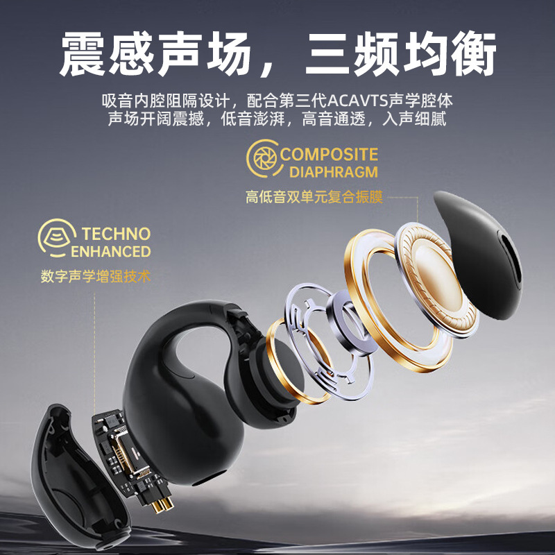 国境を越えた売れ筋 H11 ワイヤレス Bluetooth ヘッドセット、超長バッテリー寿命、ノイズリダクション、骨伝導スポーツワイヤレスヘッドセット、高品質|undefined