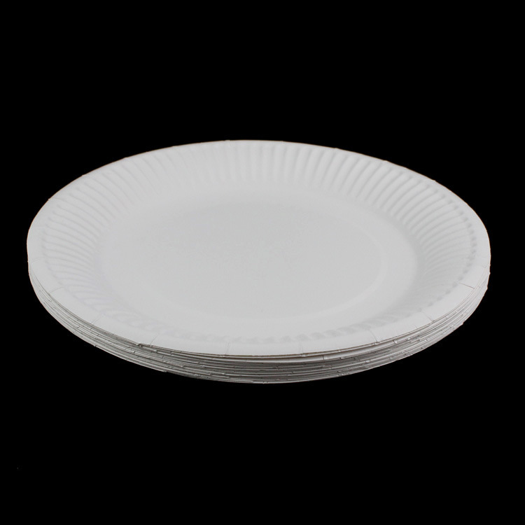 Placa de papel de 7 pulgadas Placa de barbacoa degradable desechable Placa de pintura Placa de papel de pastel Placa de fruta seca