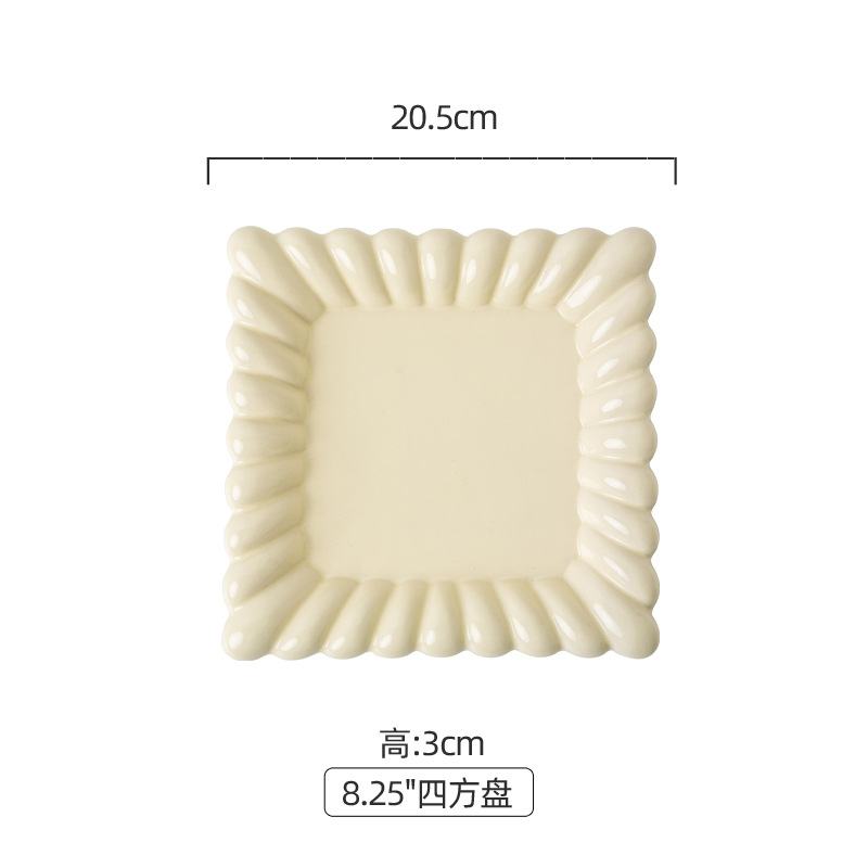 8.25 인치 사각형 플레이트