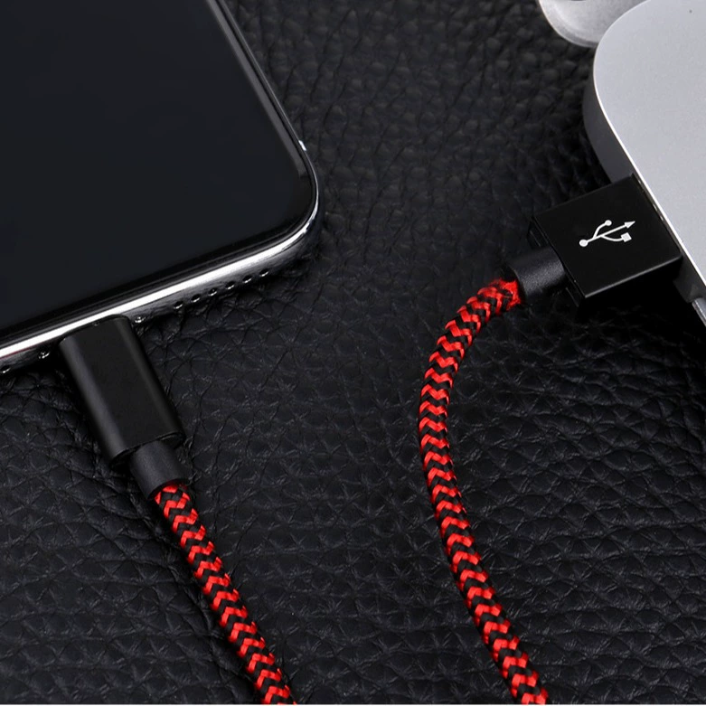 Apple, мобильный телефон, медная нейлоновая тканая совместимый кабель зарядки 4A, Android