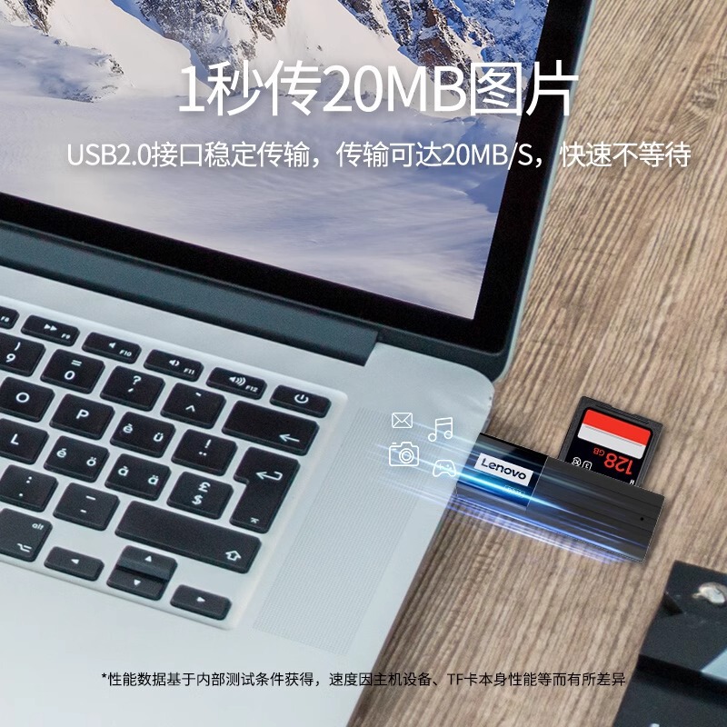 Lenovo 2 in 1多機能2.0カードリーダー高速メモリカードに適しています。|undefined