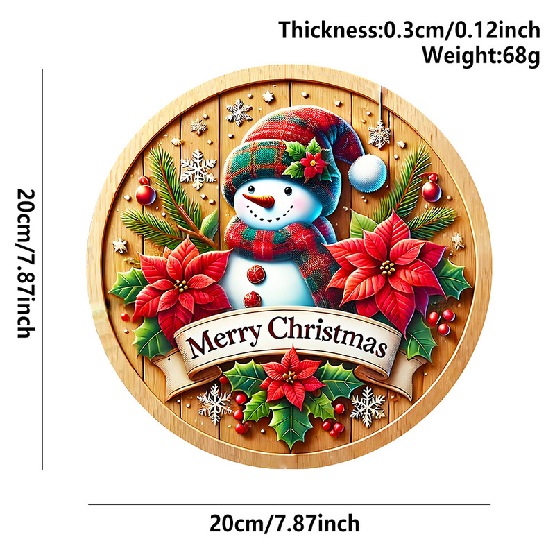 現物クリスマス円形ロゴ掛け木製クリスマス掛けシリーズ表札装飾クリスマスパーティーペンダント|undefined