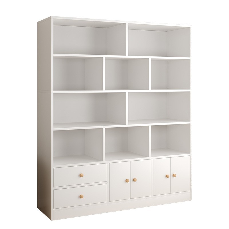 Estante de libros doméstico con estante de puerta armario de almacenamiento sala de estar armario de visualización multicapa armario de almacenamiento de librería de combinación libre