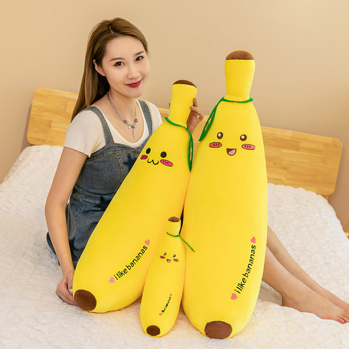 Internet celebrity simulation fruit pillow creative banana plush toy girls gift sleeping pillow children's toys wholesale