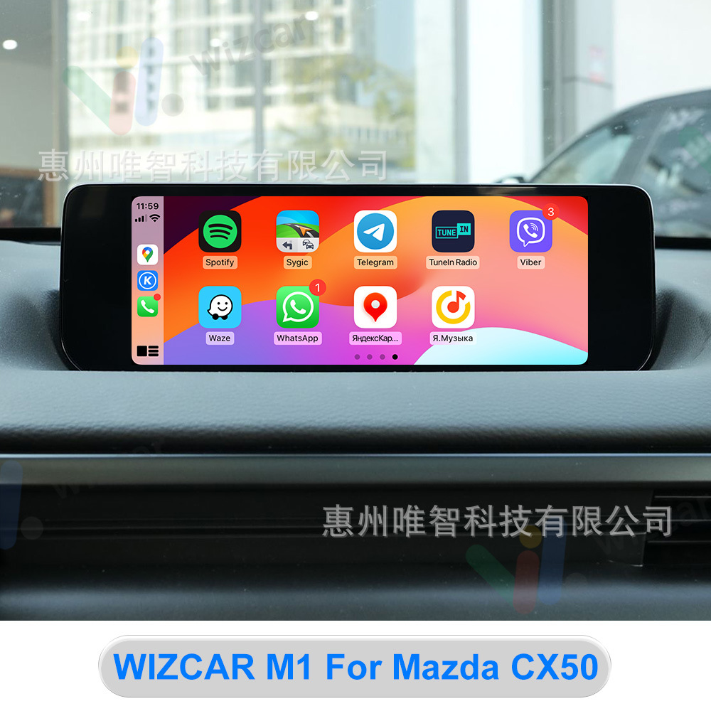 Mazda Cx50 Cx5 Cx30 Wizcar M1 Google Waze Maps Spotify Music