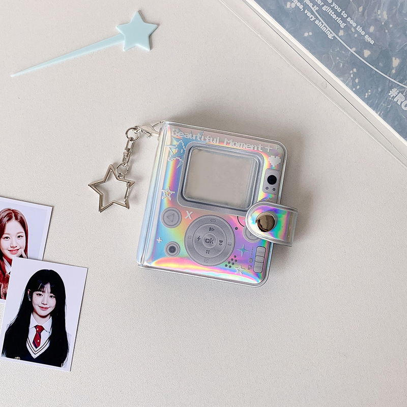 Hisocute 韓国版 Star Chasing 2inch 五芒星フォトアルバム女の子の写真収納アルバム光沢のあるペンダントカードアルバム|undefined
